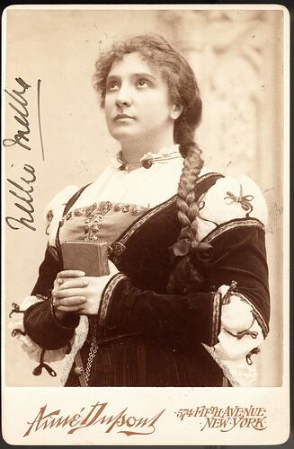 Cabinet Card - Dame Nellie Melba as Marguerite in Faust, circa 1890