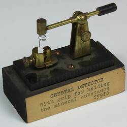 Crystal Detector - Unknown Maker, Radio Receiver, circa 1924