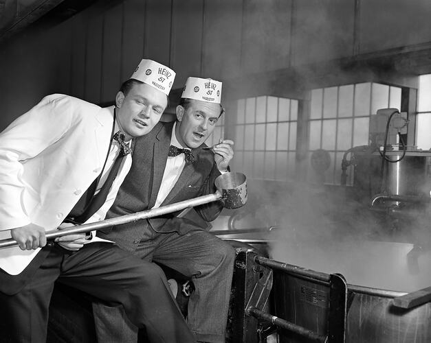H. J. Heinz Co Pty Ltd, Two Men in Factory, Dandenong, Victoria, Jul 1958
