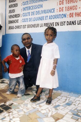 Mundabi Family Farewell & Blessing, Outside Church, Cameroon