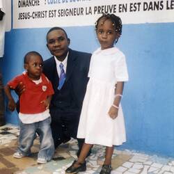Digital Photograph - Mundabi Family Farewell & Blessing, Outside Church, Cameroon, 2009