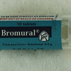 Bottle - Drug, Bromural (Bromoisovalerylcarbamide), Knoll A.G. Chemical Works, circa 1930