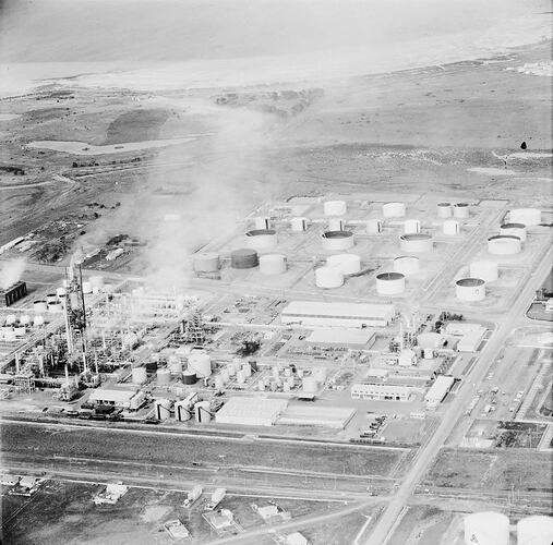 Negative - Aerial View of the Altona Oil Refinery, Victoria, 05 Aug 1962