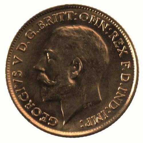 Coin - Half Sovereign, Victoria, Australia, 1915, Obverse