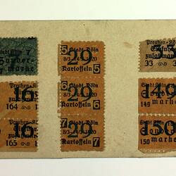 Ration Coupons - Potatoes, Cologne, Germany, 1920