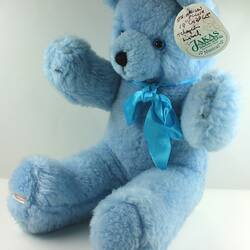 Teddy Bear - Jakas Soft Toys, Light Blue, Musical, Melbourne, circa 1998