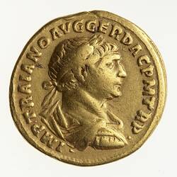 Coin - Aureus, Emperor Trajan, Ancient Roman Empire, 103-111 AD