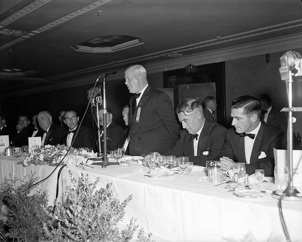 Sportsmen's Association, Man Giving a Speech, Victoria, 08 Apr 1959