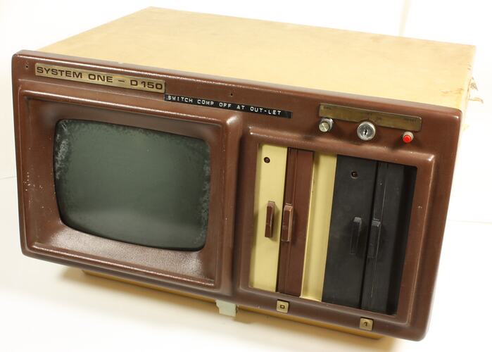 Monitor & Twin Disk Drives - Unknown Maker, Computer, System One D-150, 1970s