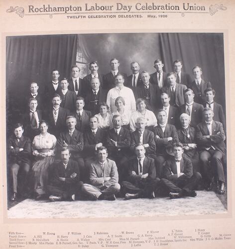 Photograph - Rockhampton Labour Day Celebration Union, 1920