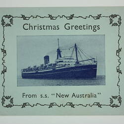 Booklet - 'Christmas Greetings from S.S.New Australia', 1953