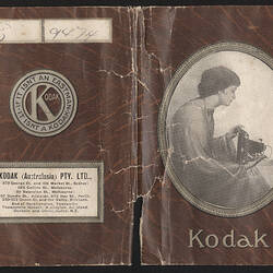 Photo & Negative Folder - 'Kodak' Australasia Pty Ltd, Portrait of Woman with Camera, Australia & New Zealand, circa 1920s
