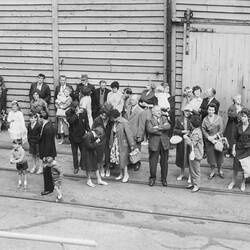 Digital Photograph - Crowd of People, Forbes Family Relatives, Southampton Dock, England,  8 Jul 1961