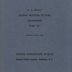 Blue cardboard cover with spiral binding.