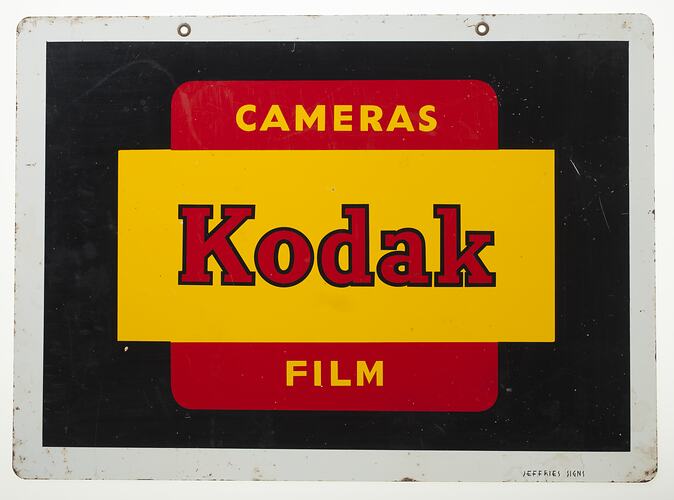Sign - Kodak Australasia Pty Ltd, 'Kodak Cameras Film', circa 1948