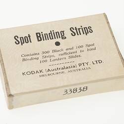 Lantern Slide Binding Strips - Kodak, 'Spot Binding Strips'
