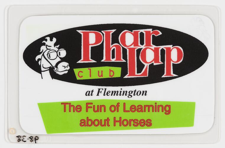 Membership Card - Racing Victoria, Phar Lap Club, 1998