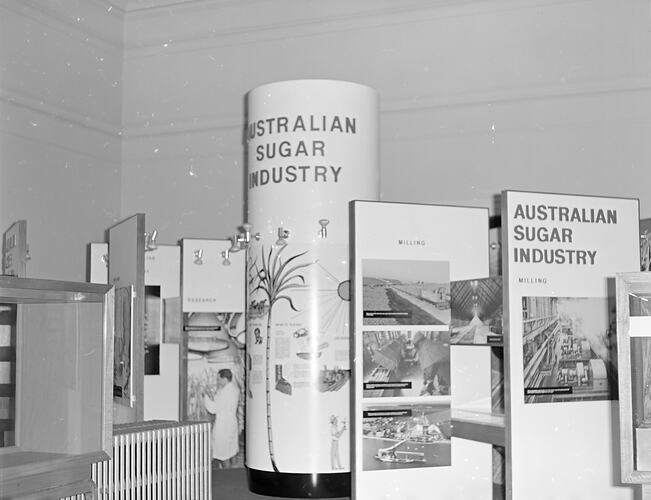 Australian sugar industry display, Science Museum, Melbourne, 1971