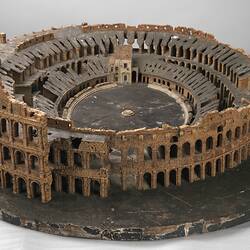 Model of cork colosseum.