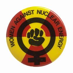 Badge - Women Against Nuclear Energy, 1970s-1980s