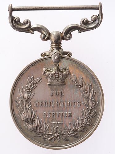 Medal - Meritorious Service Medal, King George V, Specimen, Queen Victoria, Great Britain, 1911 - Reverse