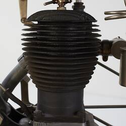 Motor cycle, engine detail.