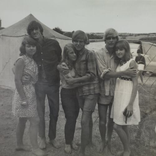Merle Hathaway with Friends, Torquay, Victoria, January 1966