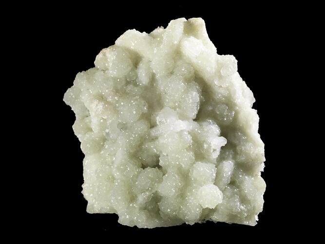 Sparkly pale green crystals.