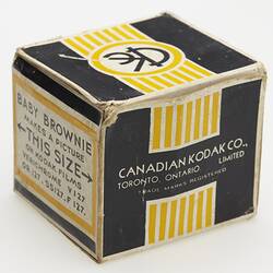 Black and yellow box with white printed text.