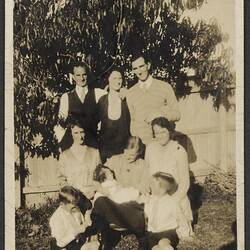 Photograph - McPhee & Baker Families, Balwyn, 1931