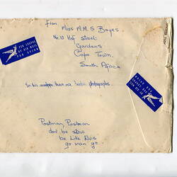 Envelope - Sylvia Boyes To Lindsay Motherwell, Cape Town To Scotland, 1969