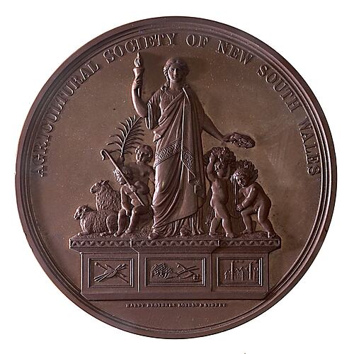 Medal - Agricultural Society of New South Wales, Practice with Science, 1877 AD