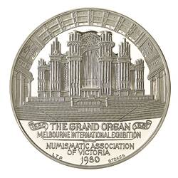 Medal - Centenary of Royal Exhibition Buildings, Numismatic Association of Victoria, 1980 AD