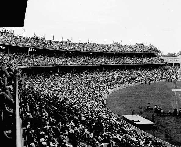 Negative - Opening Ceremony, Main Stadium, Olympic Games, Melbourne, 1956