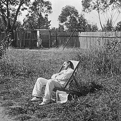 Negative - 'Father Takes his Morning Snooze', Katoomba, New South Wales, circa 1915
