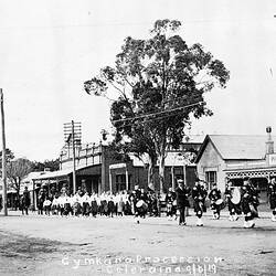 Negative - Gymkhana Procession, Coleraine, Victoria, 9 Jun 1919