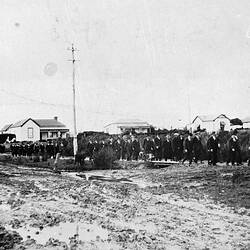 Negative - Funeral of a Miner, Wonthaggi, Victoria, 1922