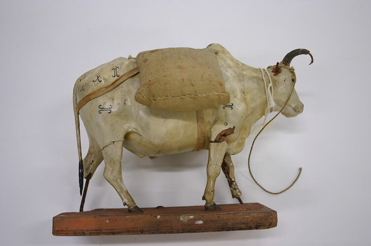 Indian Figure - Bull Carrying a Load, Clay