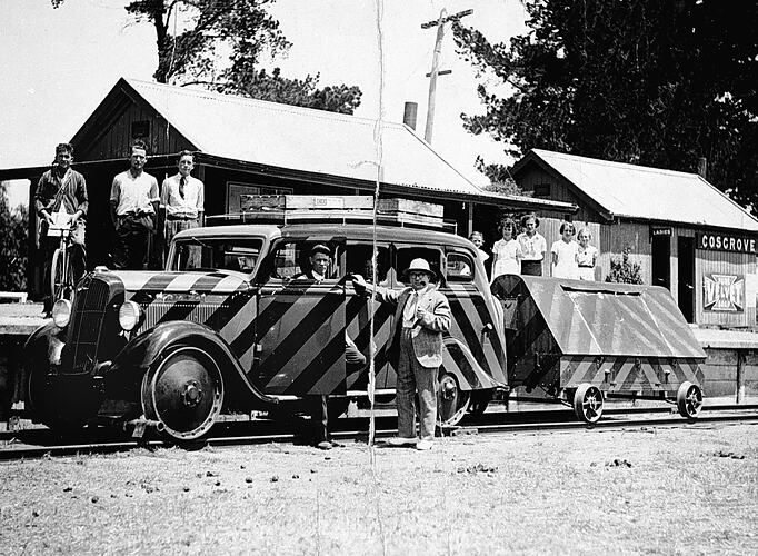 Rail Car, Cosgrove Station, 1936.