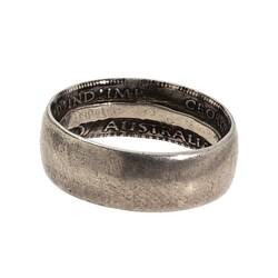 Ring - Wedding Band made from Florin, Melbourne, Victoria, circa 1937