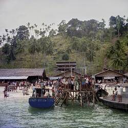 Digital Image - Beach & Boats, Vietnamese Refugee Camp, Pulau Tengah, Johore, Malaysia, 1978-1979