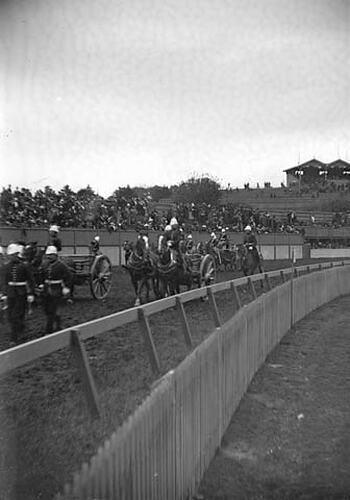 Stereograph - Glass, NSW Field Artillery, Federation Celebrations, 1901