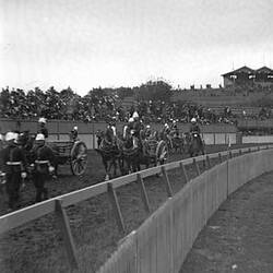 Glass Stereograph Negative - Federation Celebrations, NSW Field Artillery, by G.H. Myers, Melbourne, Victoria, 1901