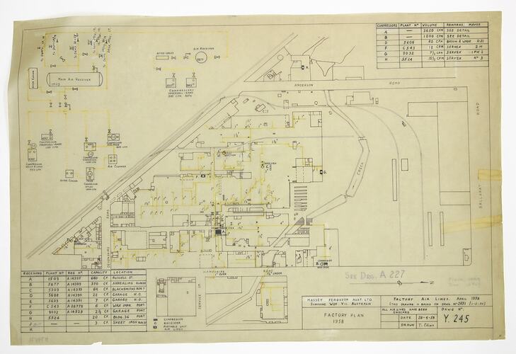 Site Plan - H.V. McKay, Factory Plan, 1958