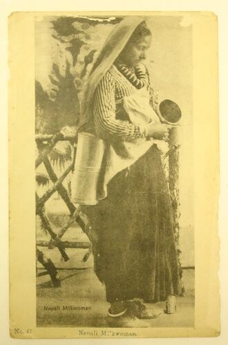 Post Card - First World War,  A Nepali Milkwoman