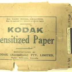 Negative Wallet - Kodak Sensitized Paper, World War I, 1916-1924