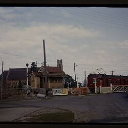 Digital Photograph - Railway Crossing, New & Dendy Streets, Brighton, 1964