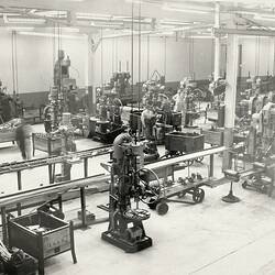 Photograph - H.V McKay Massey Harris, Machine Shop Drilling Section, Sunshine, Victoria, circa 1950s