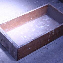 An old wooden rundown box