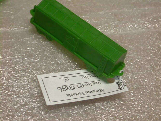 Toy Goods Van - Green Plastic, circa 1950s